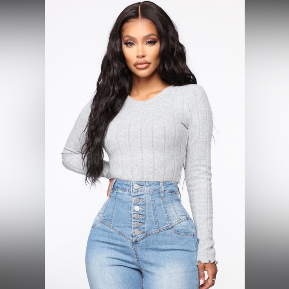FASHION NOVA Maddy Sweater - Heather